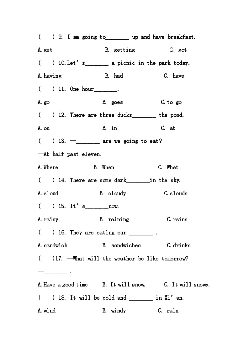 期中单项选择50题（1--5模块）（专项训练）-2023-2024学年外研版（三起）英语六年级下册02