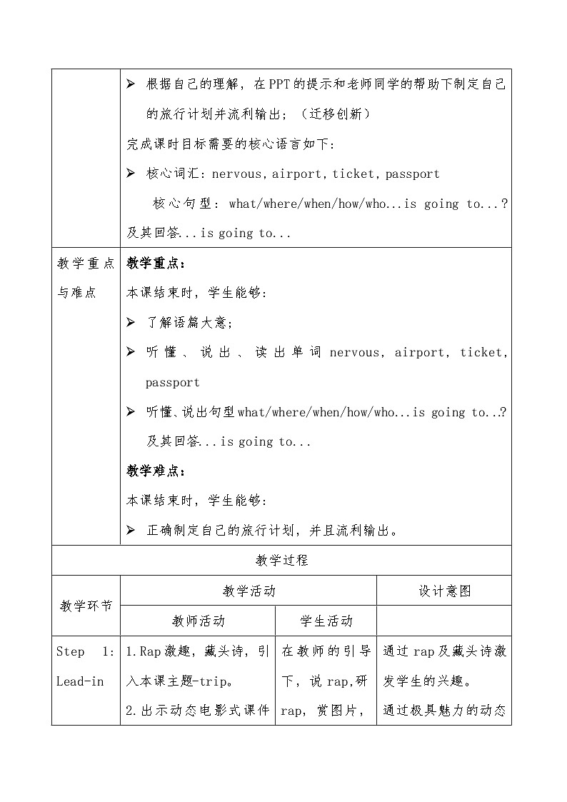 英语五年级下册外研新版Module10Unit 1 Where are you going教学设计03