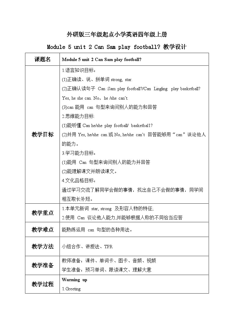 外研版(三起)小学英语四上Module5 unit2 课件+教案+素材01