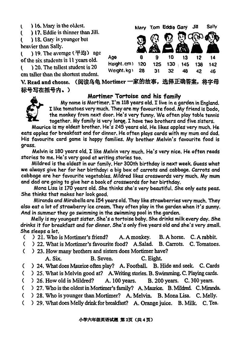 山东省青岛市胶州市2023-2024学年六年级下学期期中英语试题02