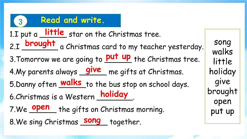 Unit 4 Christmas Again, Please（课件+素材） 冀教版（三起）英语六年级上册06