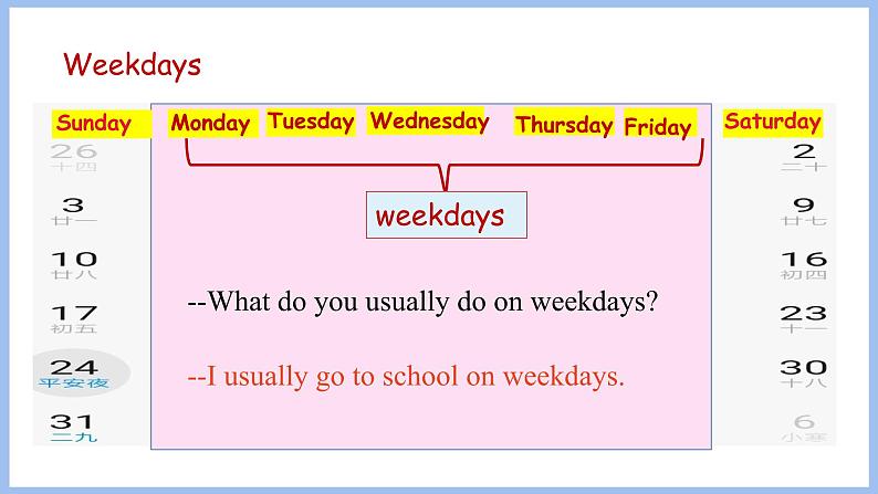 Unit 3 My weekend plan Part A Let's try & Let's talk（课件）-2024-2025学年人教PEP版英语六年级上册第5页