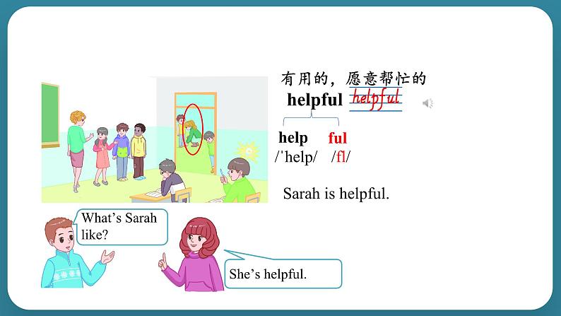 Unit 1 What’s he like Part B Let's learn & Match and say（课件）-2024-2025学年人教PEP版英语五年级上册第6页