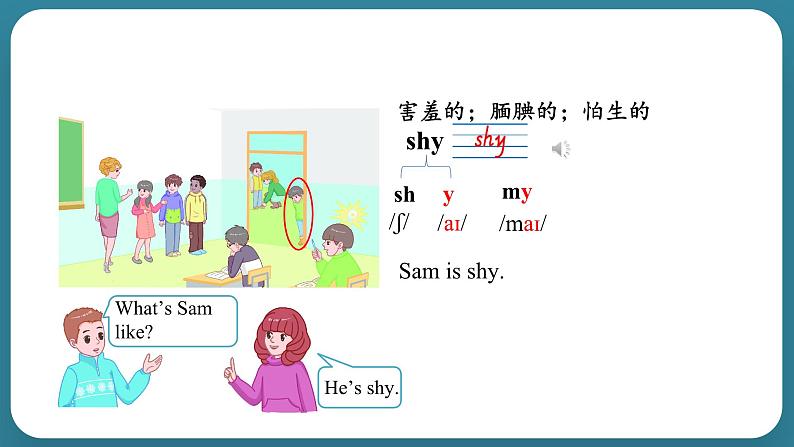 Unit 1 What’s he like Part B Let's learn & Match and say（课件）-2024-2025学年人教PEP版英语五年级上册第7页