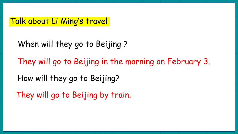 Unit 3 A travel Plan  Lesson 17 The Travel Plan（课件+素材） 冀教版（三起）英语五年级上册05