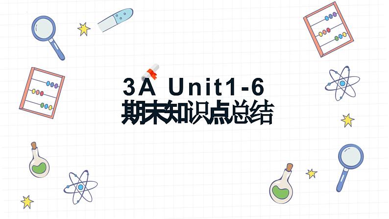 Unit1-6 期末知识点总结（课件）人教PEP版英语三年级上册01