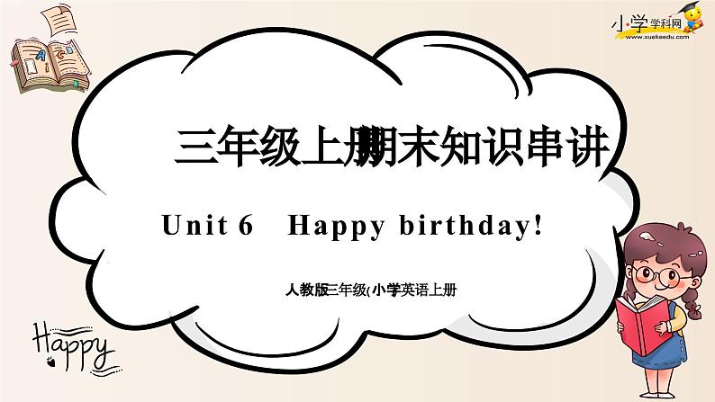 unit6 Happy birthday! 复习讲义  三年级英语上册  期末知识大串讲（人教PEP版）ppt01