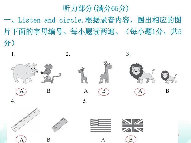 【期末复习】小学三年级下册英语习题课件-Unit 3测试卷 人教（PEP）（含听力） (2份打包)02