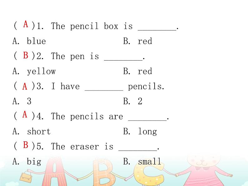 【期末复习】小学英语三年级下册习题课件-专项训练（四）阅读理解 人教（PEP）版03