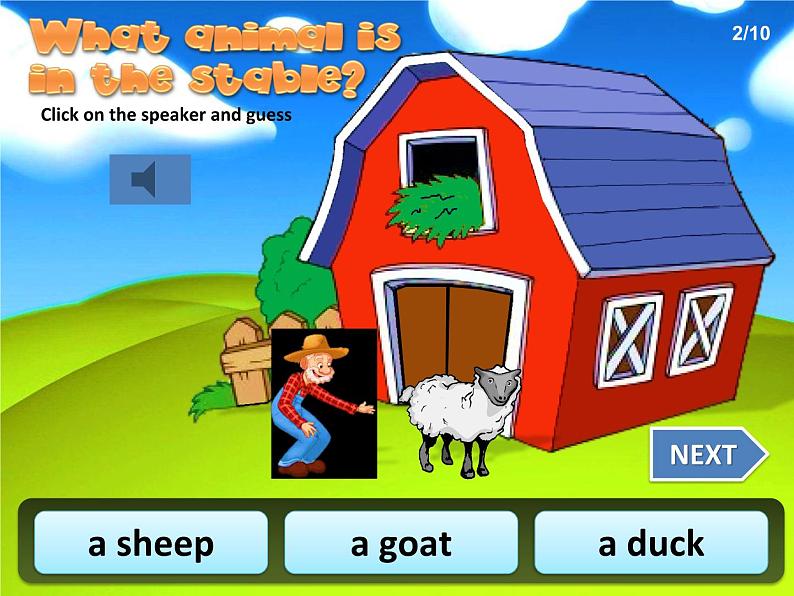 Unit 3 Animals Game-farm animals（课件）-2024-2025学年人教新起点版英语五年级上册03