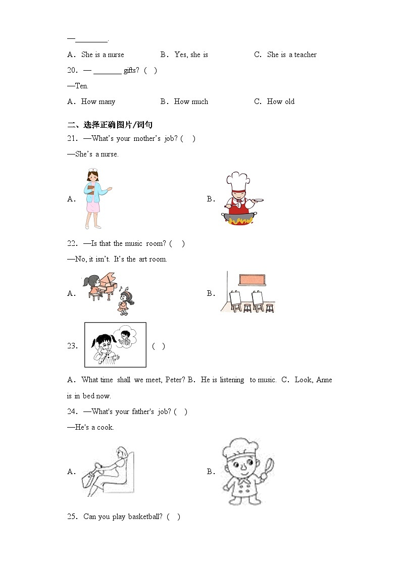 2024年小升初语法专项突破-- 疑问句 人教PEP版第3页