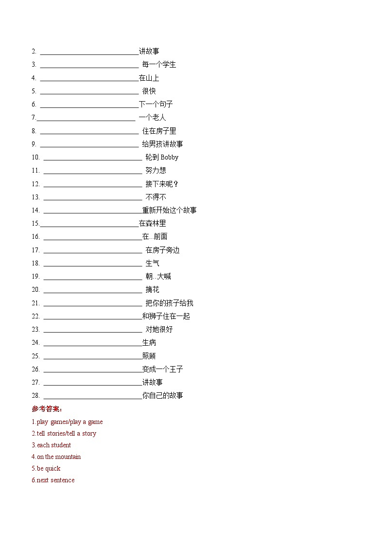 2024年五年级英语（译林三起）暑期复习讲义第17讲：6AU1 The king's new clothes（下）（教师版）第2页