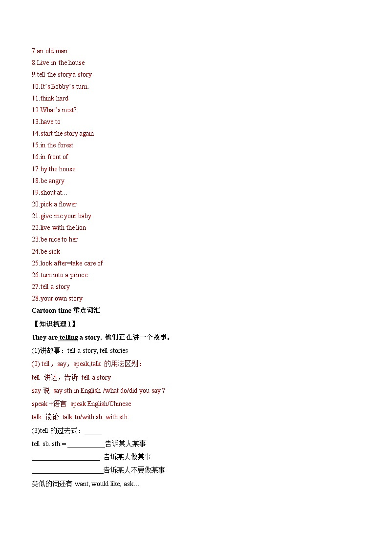 2024年五年级英语（译林三起）暑期复习讲义第17讲：6AU1 The king's new clothes（下）（教师版）第3页