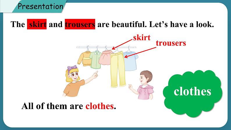 Unit 1 The Clothes We Wear Lesson 1 Skirt and Trousers（课件） 冀教版（三起）英语四年级上册03