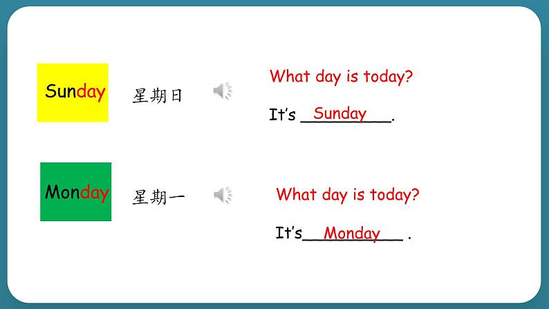 Unit 1 The Clothes We Wear Lesson 5 Days of the Week（课件） 冀教版（三起）英语四年级上册06