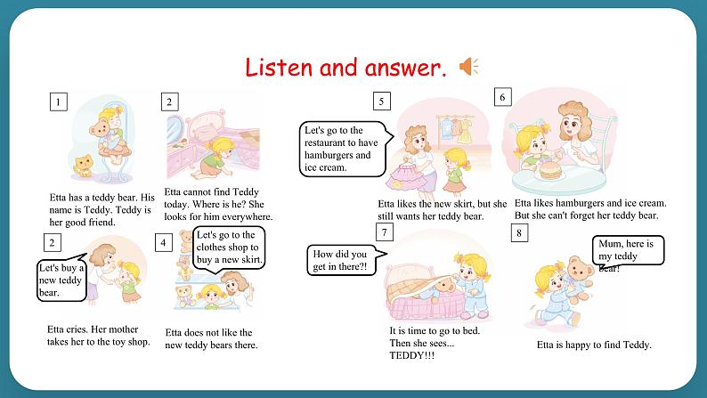 Unit 4 Shopping in the city! Lesson 24 Etta’s Teddy Bear（课件） 冀教版（三起）英语四年级上册04