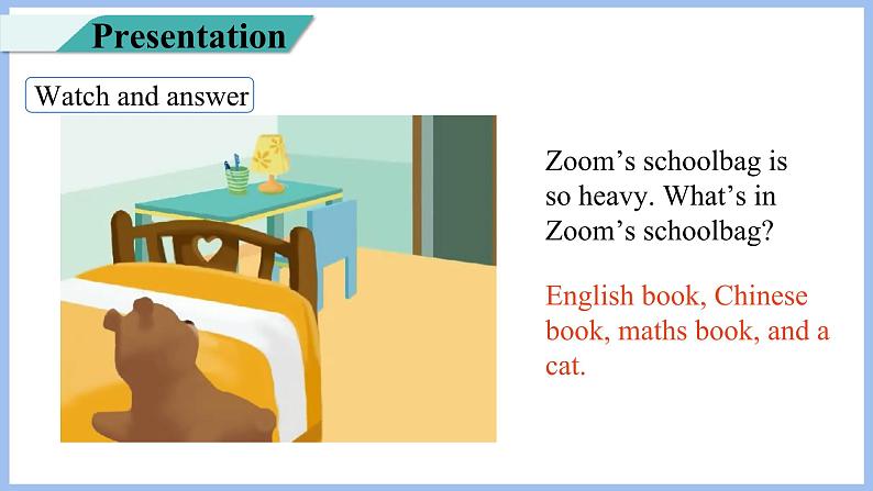 Unit 2 My schoolbag Part C Story time(课件）-2024-2025学年人教PEP版英语四年级上册04