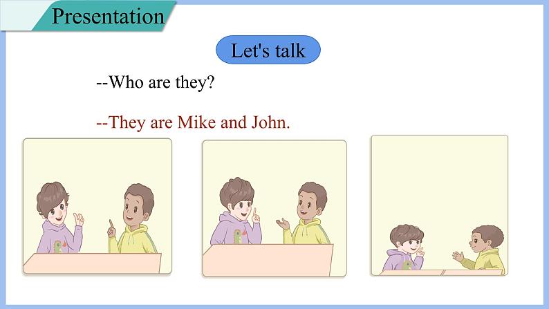 Unit 3 My friends Part B Let's talk & Let's play(课件）-2024-2025学年人教PEP版英语四年级上册第8页