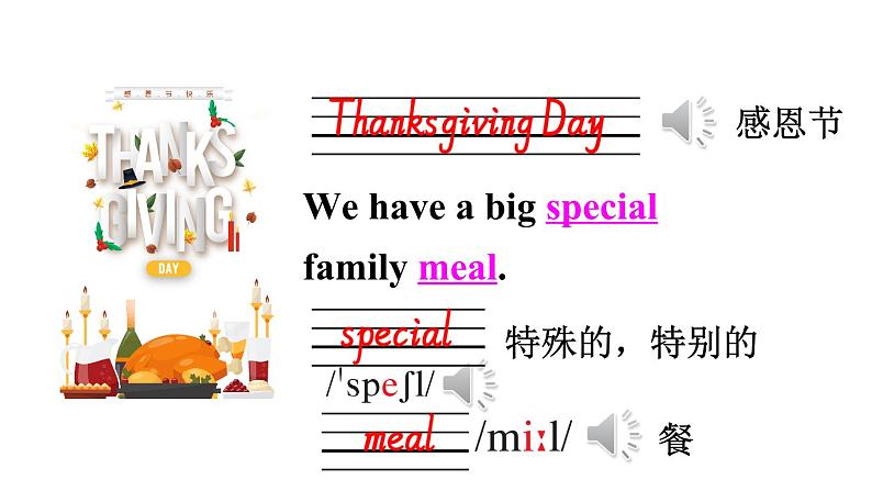 2024-2025外研版（三起）六上英语-Module 4 Unit 1Thanksgiving is my favourite festival.【课件】05