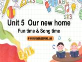 牛津译林版英语四上 Unit 5  Our new home Fun time & Song time课件＋音频