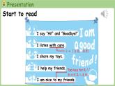 Unit 1 Making friends Part B 第6課時 Start to read（課件+素材）-2024-2025學年人教PEP版（2024）英語三年級上