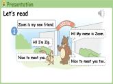 Unit 1 Making friends Part C 第8課時 Reading time（課件+素材）-2024-2025學年人教PEP版（2024）英語三年級上