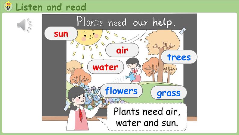 Unit 4 Plants around us Part B 第5课时 Let's learn & Listen and chant（课件+素材）-2024-2025学年人教PEP版（2024）英语三年级上08