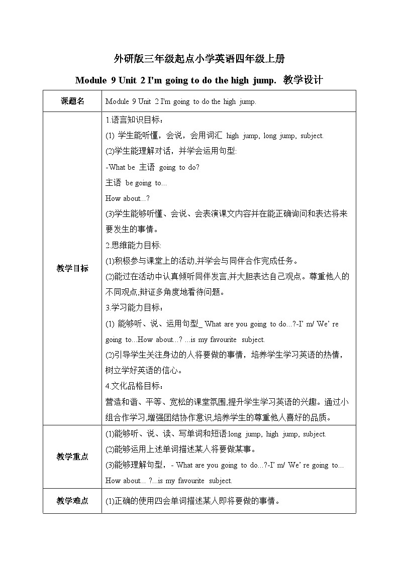 外研版三起四年级上册Module 9unit 2课件+教案+素材01
