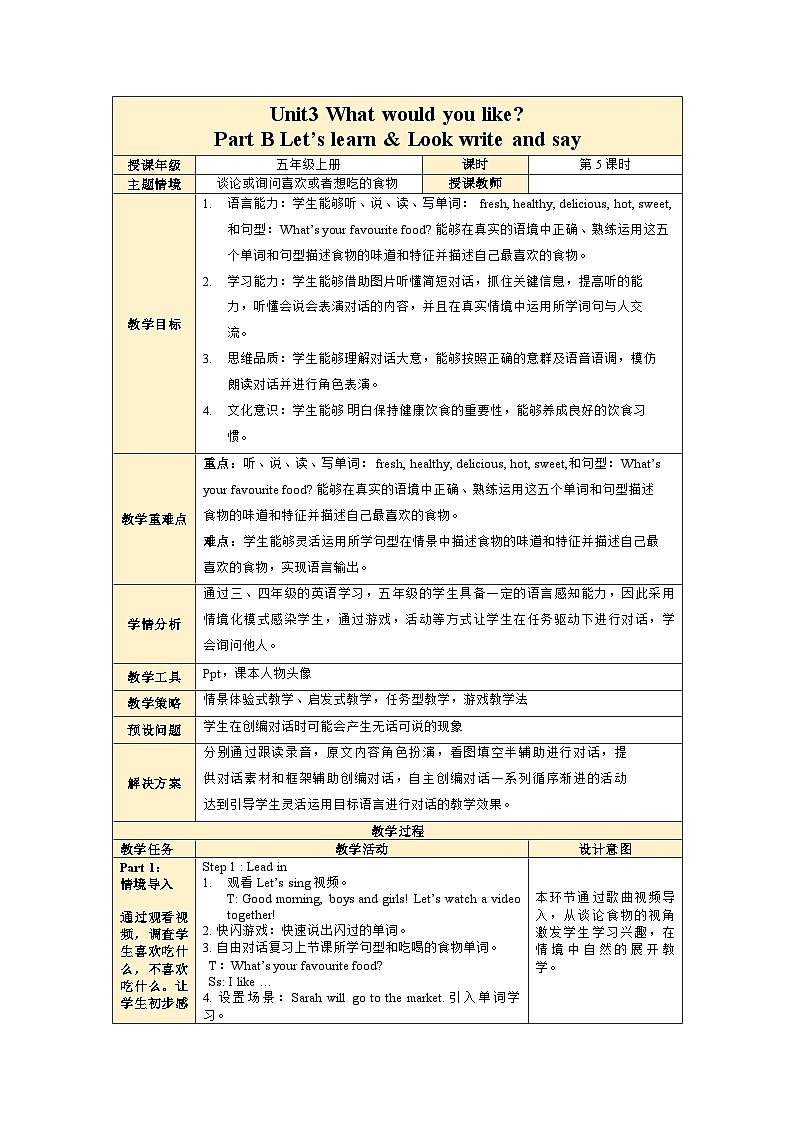 人教PEP版英语五年级上册 Unit3 PartB Let's learn & Look write and say（教学课件+同步教案）01