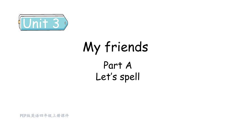 Unit 3 My friends Part A  Let's spell课件第1页