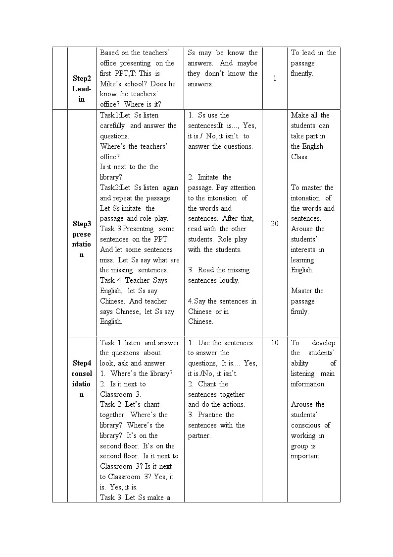 Unit 1 My school Period 2 Part A Let's talk 导学案02