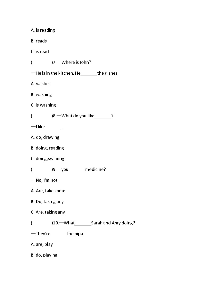 Unit 5 Helping our parents 同步练习（含答案）第3页
