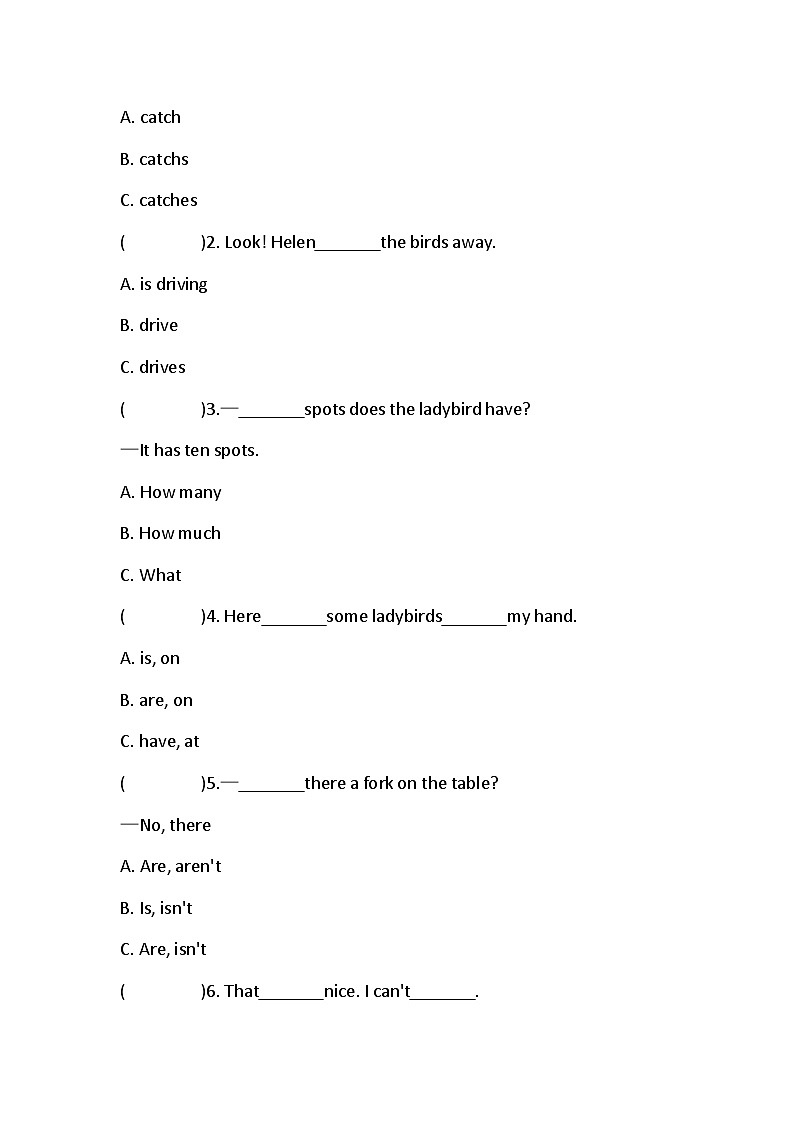 Unit 6 In the kitchen同步练习（含答案）02