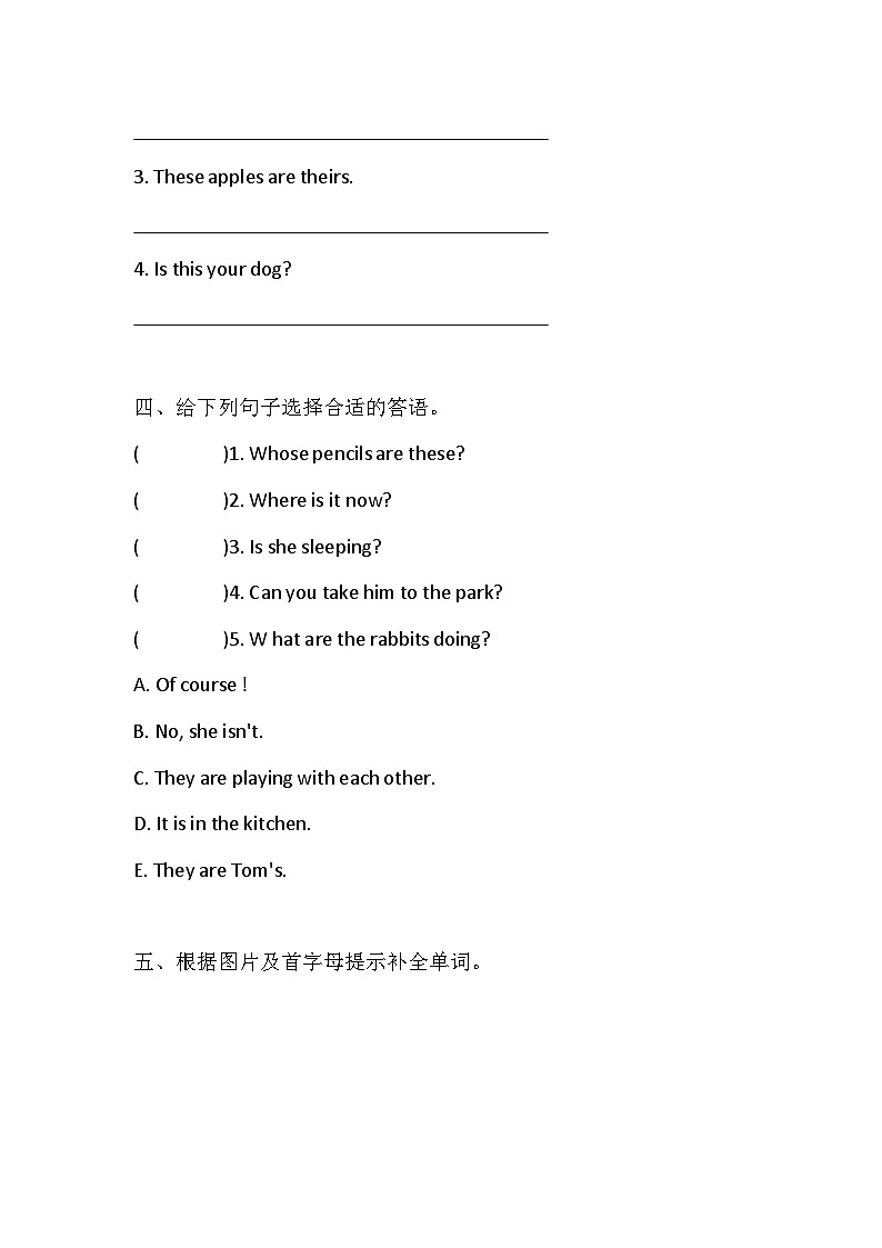 Unit 5 Whose dog is it？同步练习（含答案）03