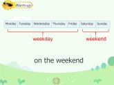 Unit 2《On the Weekend》（Lesson 1） （課件）-2024-2025學(xué)年人教新起點(diǎn)版英語(yǔ)四年級(jí)上冊(cè)