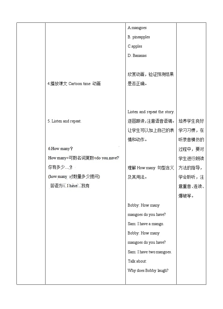 牛津译林版英语四上Unit2 Let’s make a fruit salad 第2课时 Fun time&Cartoon time（课件+同步教案+练习+素材）03