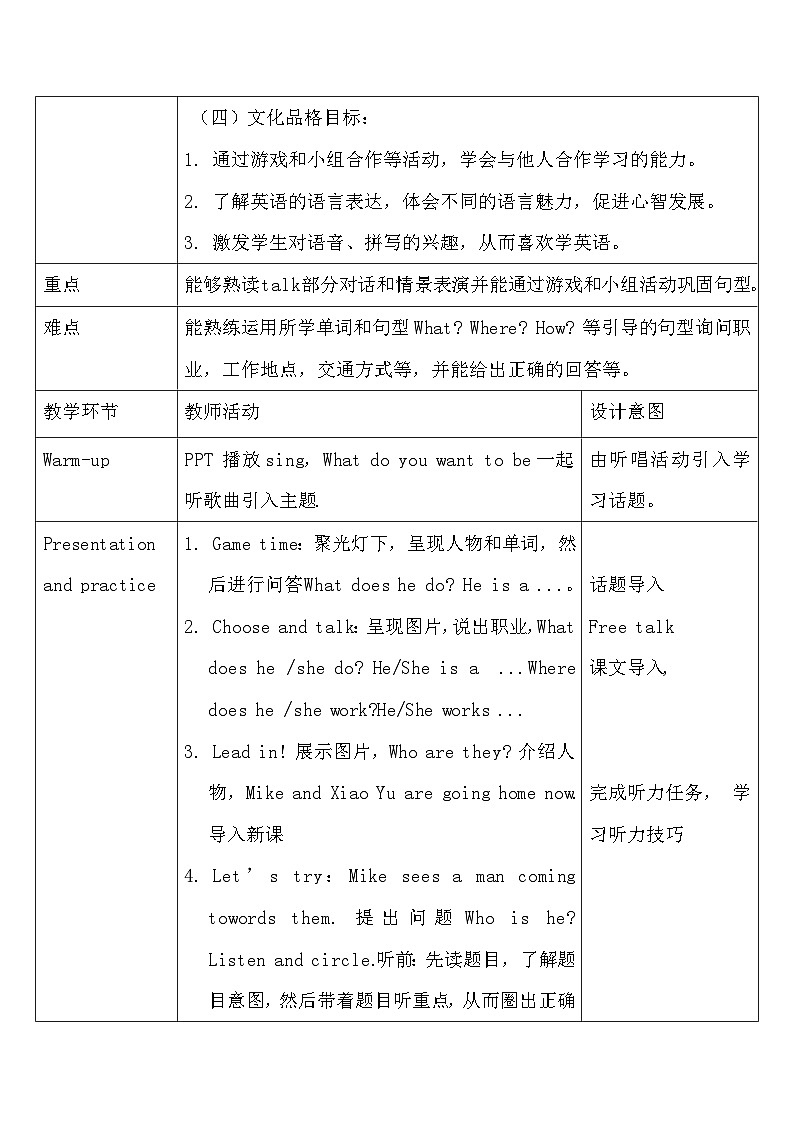 【教-学-评一体】人教PEP版六年级英语上册-Unit 5 What does he do PB Let's talk （课件+教案+习题）03