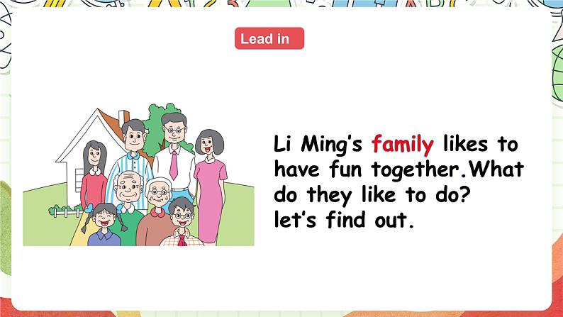 冀教版（三起点）英语五上Unit1  My Family Lesson 5 Having Fun Together课件+素材03