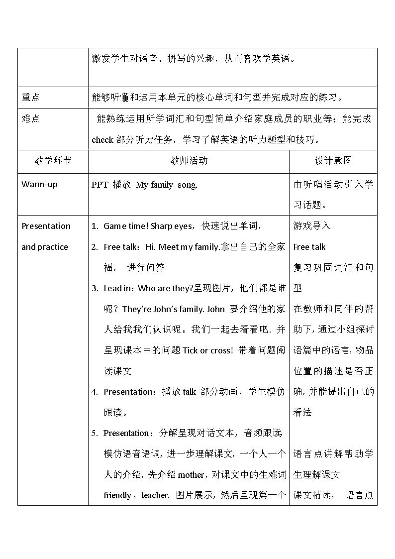 【教-学-评一体】人教版英语四年级上册-Unit 6 Meet my family PB Read and write &PC story time（课件+教案+习题）03