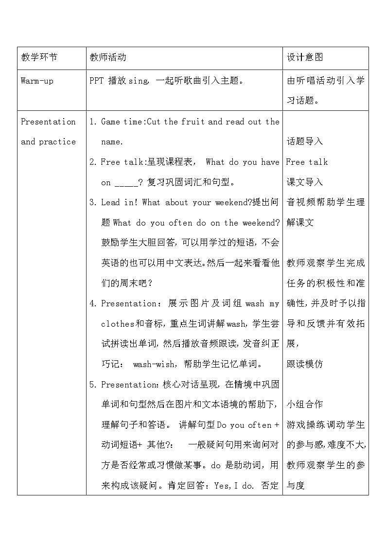 【教-学-评一体】人教版英语五年级上册-Unit 2 My week PB Let's learn（课件+教案+习题）03