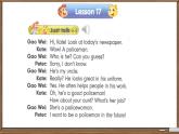 Unit 3 My father is a writer. Lesson 17-18（課件）-2024-2025學年人教精通版英語五年級上冊
