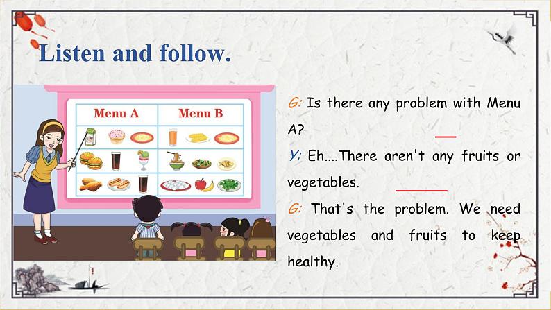 Unit 3 Food and Health PartB课件04