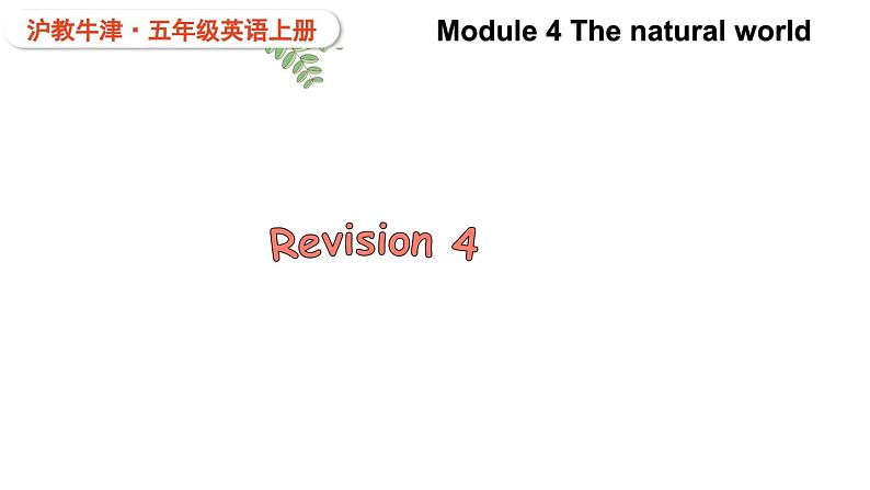 Module 4 The natural world  Revision 4（课件）2024--2025学年 牛津上海版（三起）英语五年级上册01