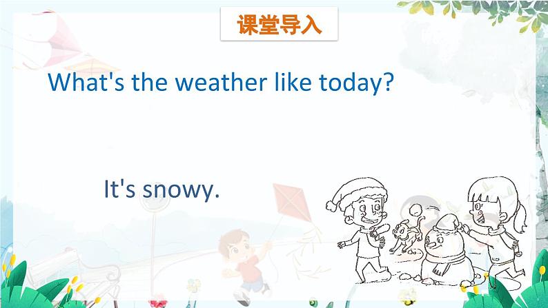 英语教科版五上Module 6  Weather  Unit 11   What's the weather like today?第1课时 PPT课件06