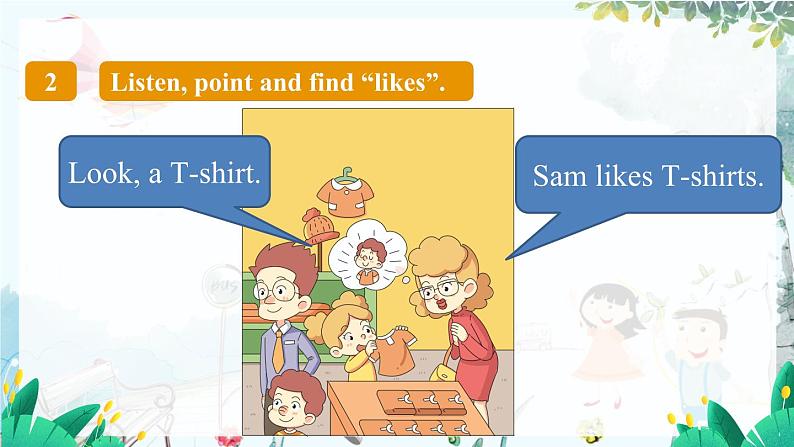 外研一起英语2年级上册 Module 4 unit 1 Sam likes T-shirts. PPT课件06