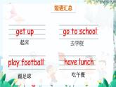 外研一起英语2年级上册 Module 5 Unit 1 At 7, I get up. PPT课件