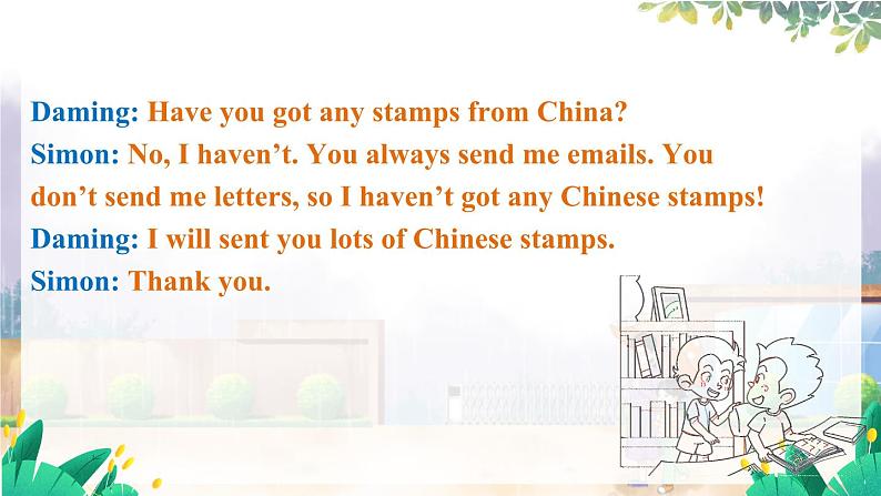 英语外研版一起6年级上册 Module 3 Unit 1   Have you got any stamps from China PPT课件08