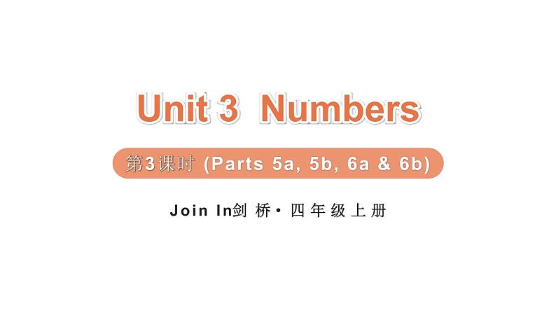 Unit 3  Numbers 第3课时 (Parts 5a, 5b, 6a & 6b)（课件+素材）-2024-2025学年Join in 外研剑桥英语四年级上册01