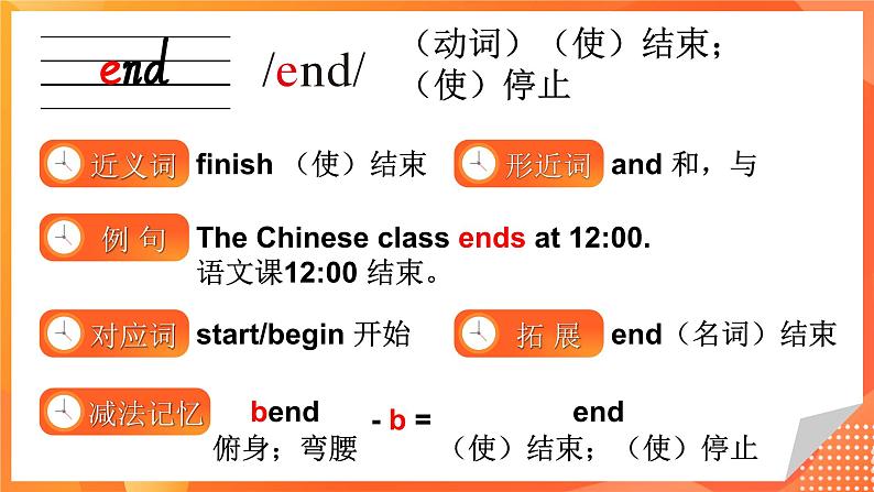 Unit 3 Time 单词解读（课件）-2024-2025学年Join in 外研剑桥英语五年级上册07