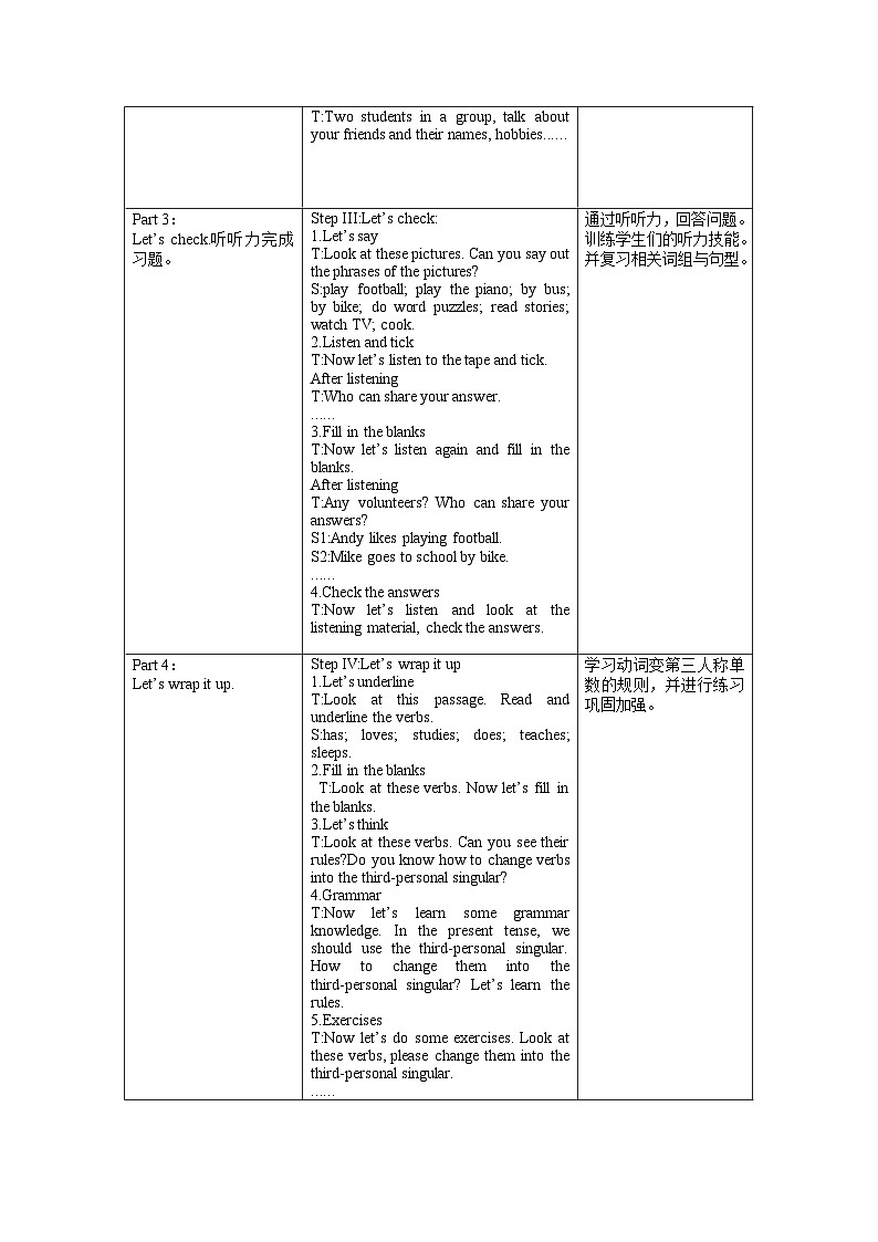 【核心素养】人教PEP版英语六年级上册 Unit 4（第6课时） Part B Let's check&Let's wrap it up 教学课件+同步教案+同步练习+任务单+同步教案02
